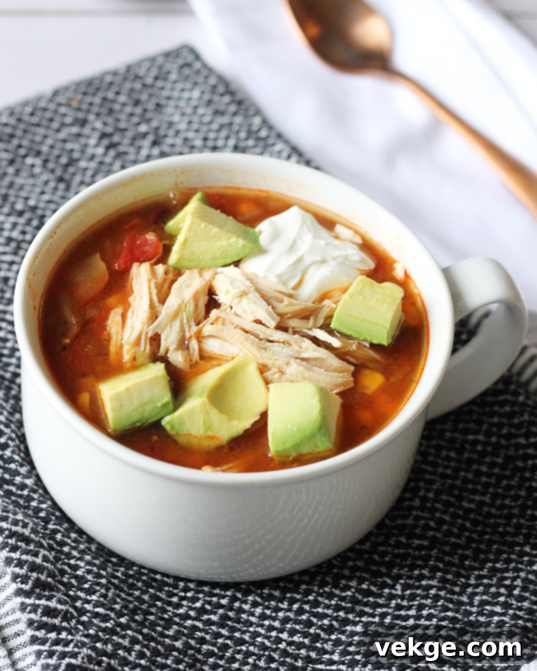 Delicious Instant Pot Taco Soup served in a bowl