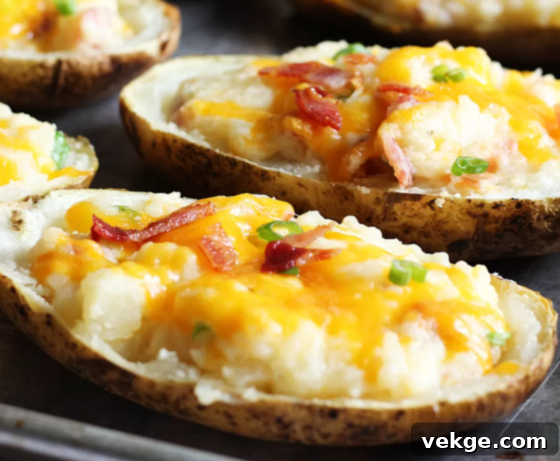 Double-Baked Delight 4 A bowl of creamy mashed potato filling, mixed with cheese, bacon, and green onions.
