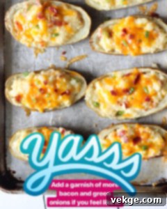 Double-Baked Delight 11 Cooked bacon and fresh green onions as garnish for the twice-baked potatoes.