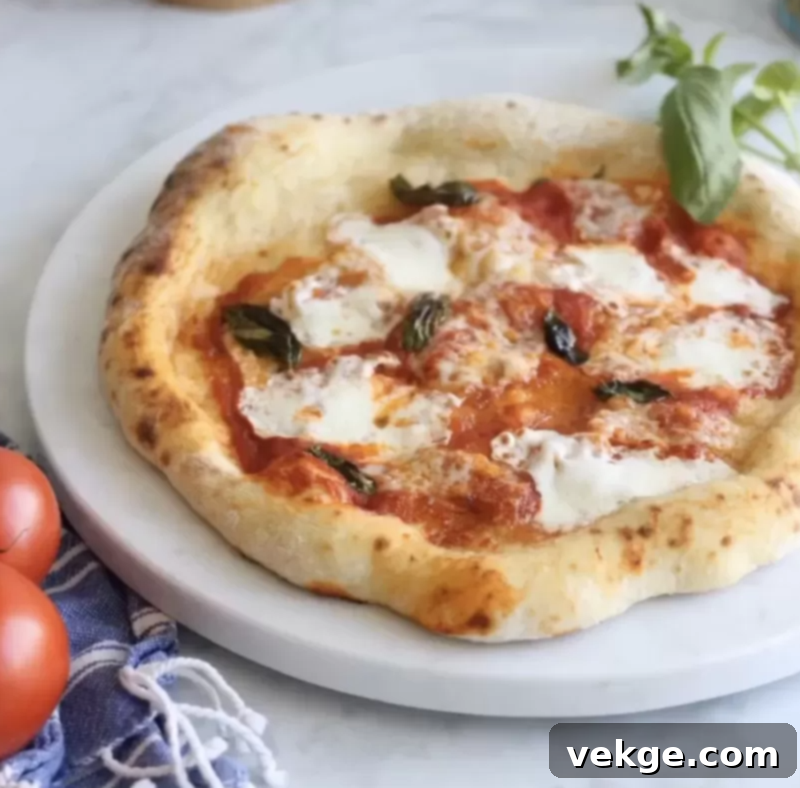 Neapolitan-style pizza with fresh toppings