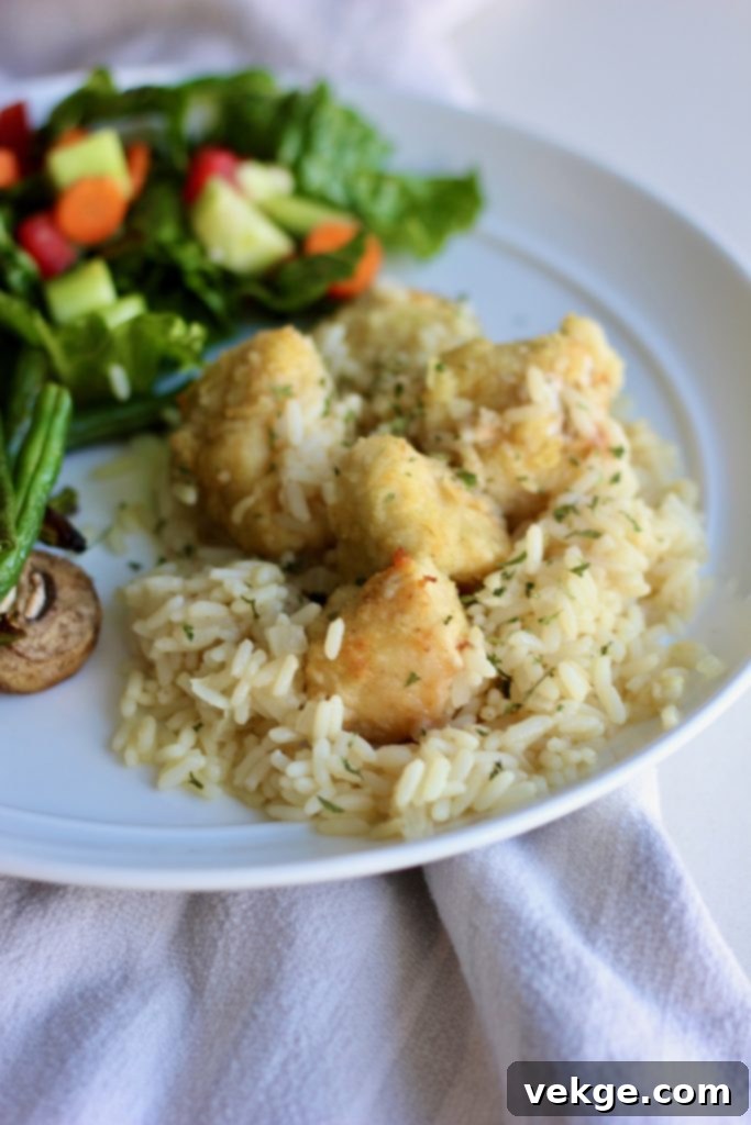 Ultimate Baked Chicken and Rice 14 A smaller portion of the baked chicken and rice, ideal for leftovers