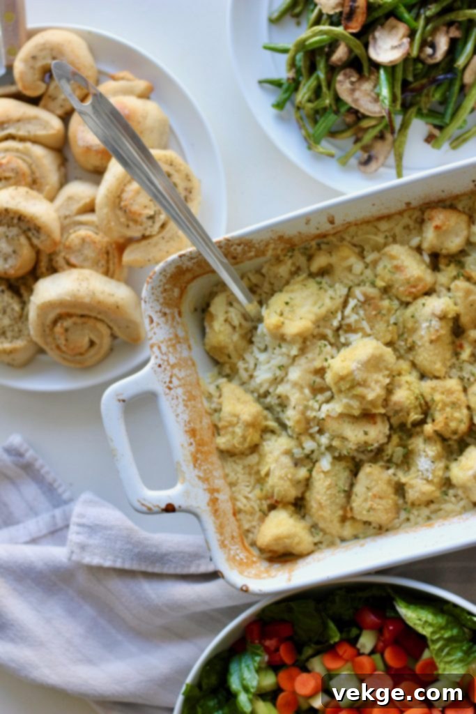 Ultimate Baked Chicken and Rice 10 Ingredients laid out for baked chicken and rice recipe