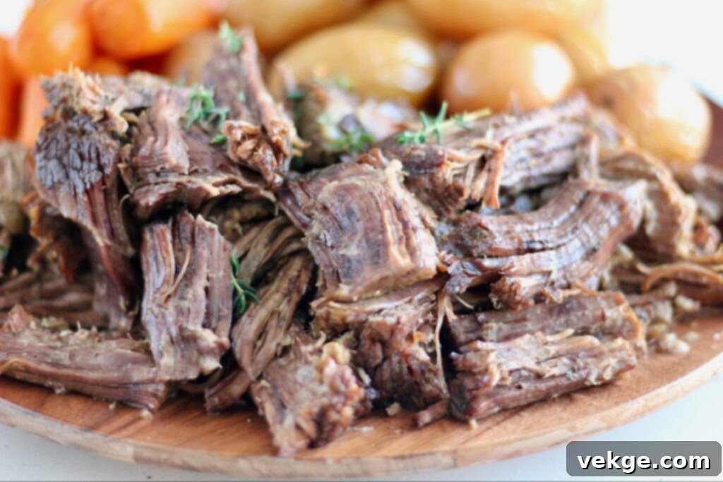 Tender Instant Pot Chuck Roast with vegetables