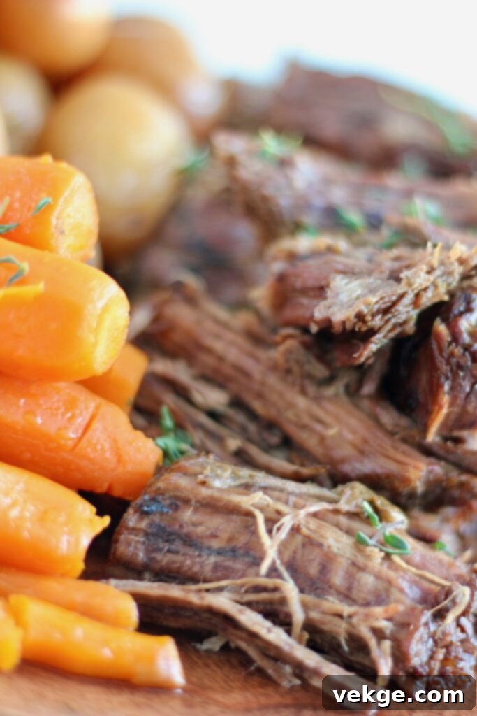 Seasoned chuck roast ready for searing