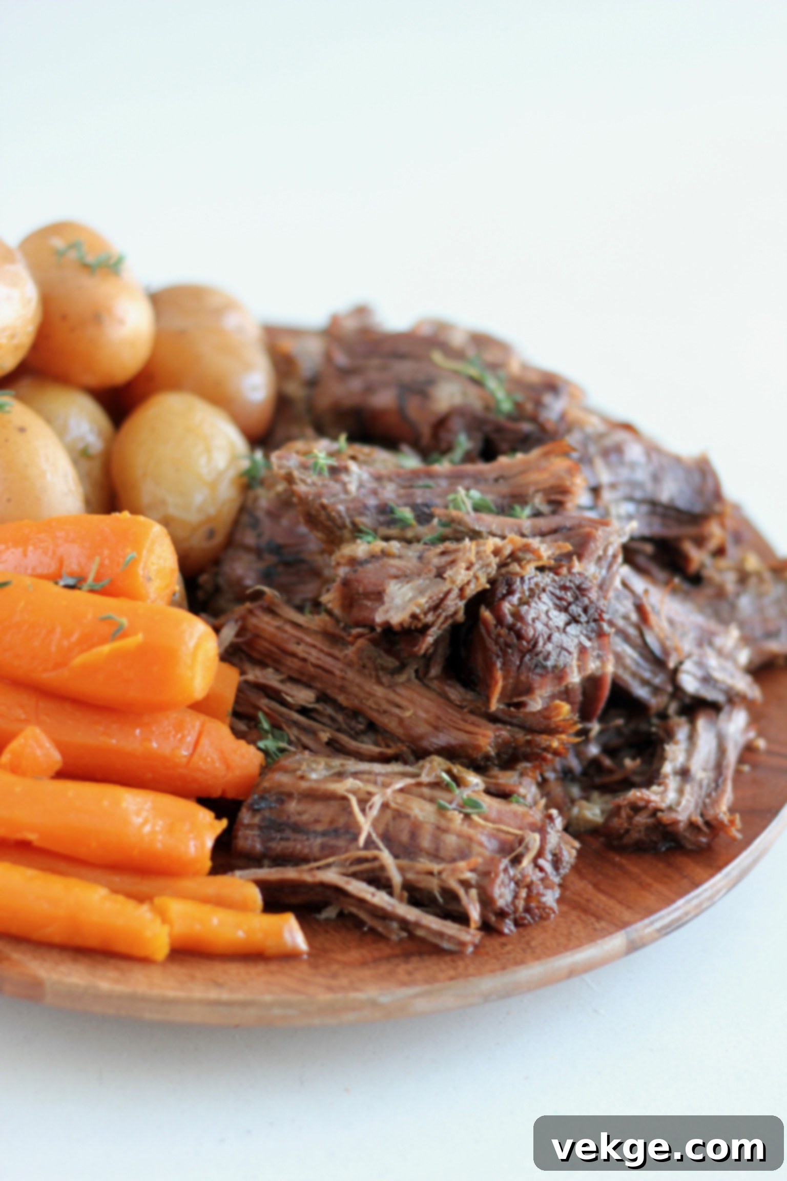 Instant Pot Chuck Roast ready to be served