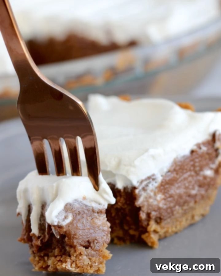 Decadent Chocolate Cream Dream 2 Delicious chocolate cream pie slice with whipped cream on top