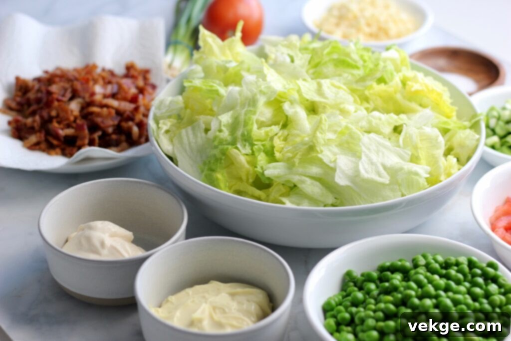 Fresh tomatoes and green onions for layered salad