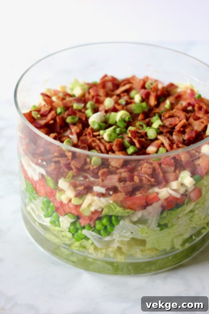 Creamy dressing for layered salad