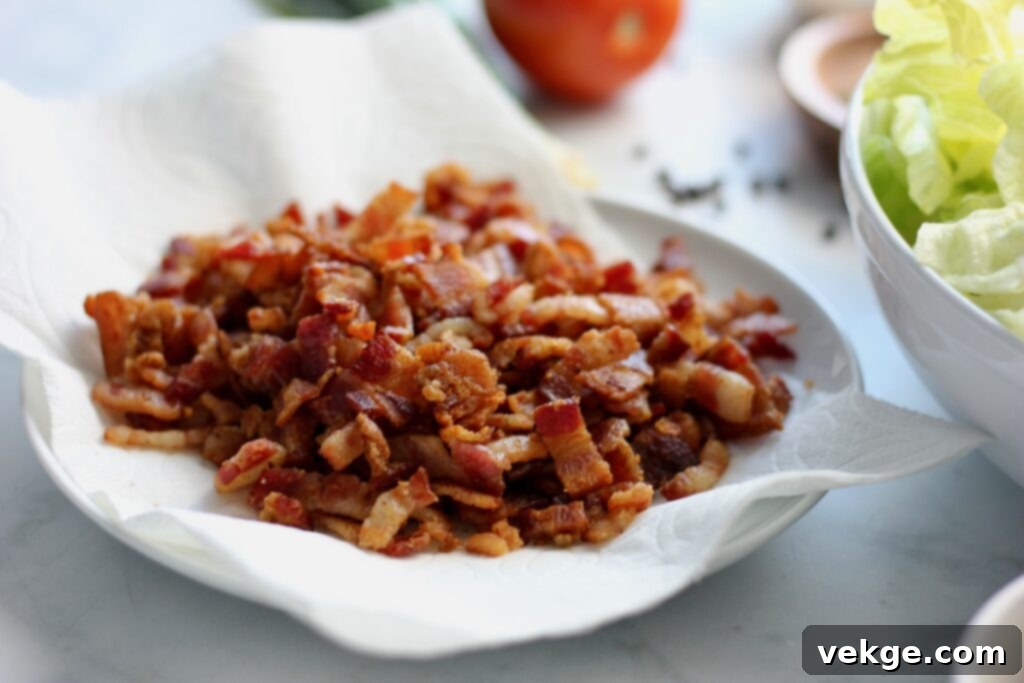 Preparing ingredients for layered salad